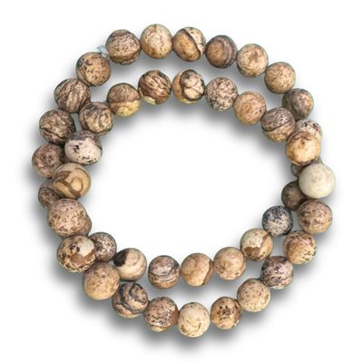 Picture Jasper Beaded Bracelet