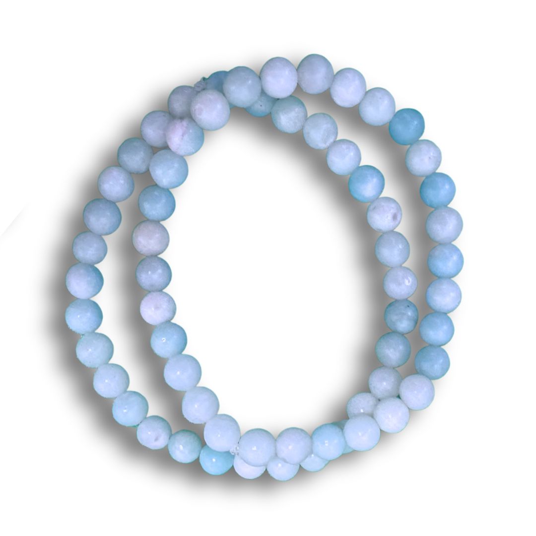 Amazonite Beaded Bracelet, Size: 6mm