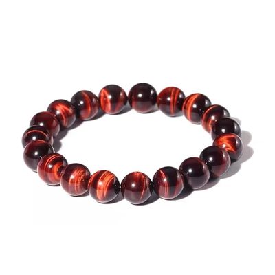 Red Tiger's Eye Beaded Bracelet
