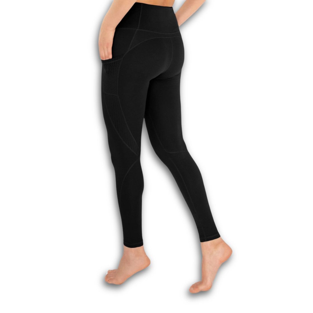 High Waist Yoga Pants with Pockets Black, Style: Small