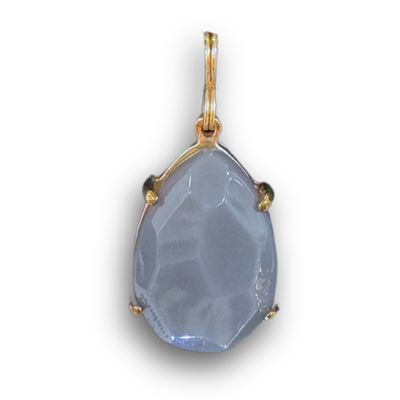 Faceted Agate Pendant in Gold