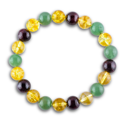 Triple Crystal Beaded Bracelet