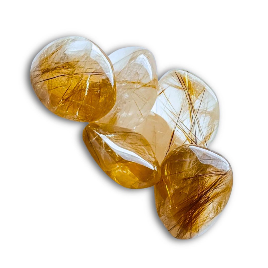 Rutilated Quartz Polished Stones