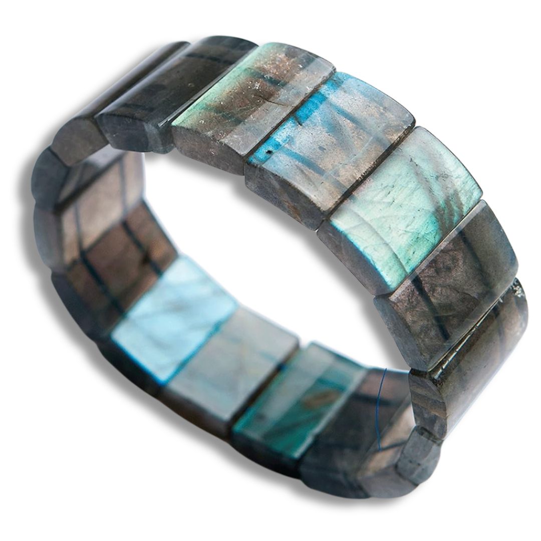Labradorite Rectangle Beaded Bracelet