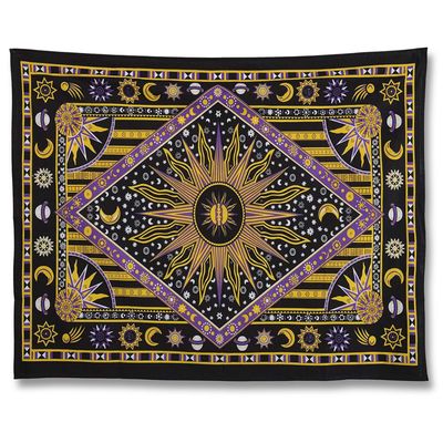 Celestial Sun & Moon Tapestry (82"x92")