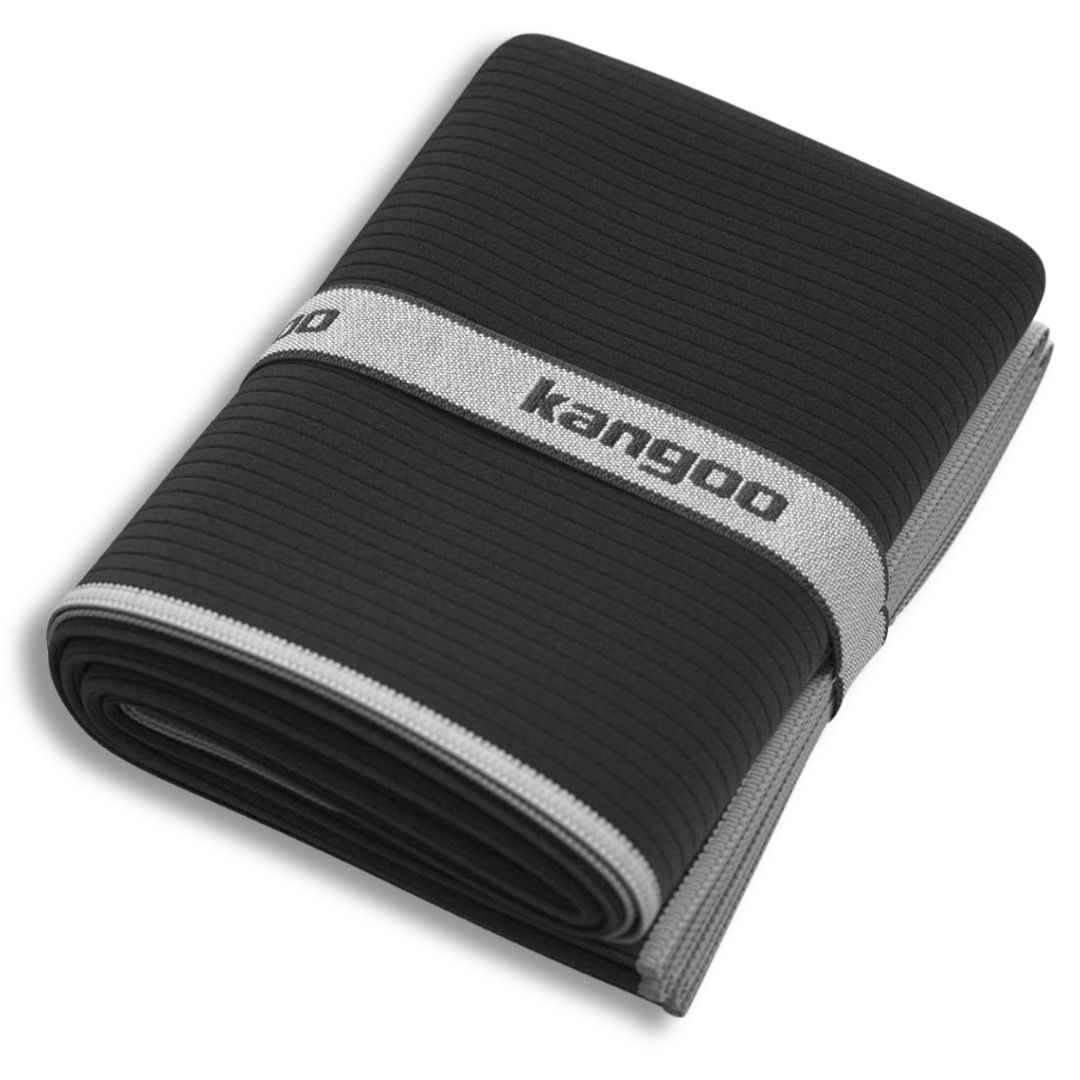 Kangoo Ribbed Microfiber Towel Black