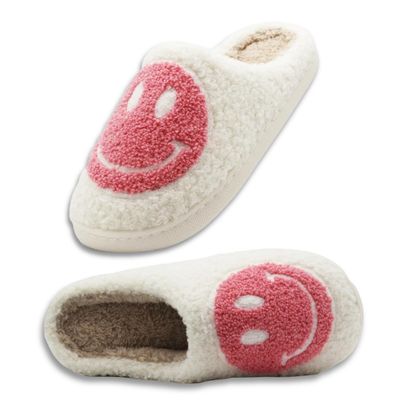 Retro Fuzzy Face Slippers