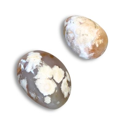 Flower Agate Palm Stone