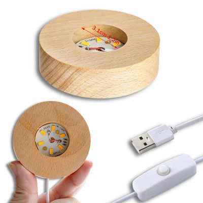 Lighted Crystal Display Stand (2.5" Round)