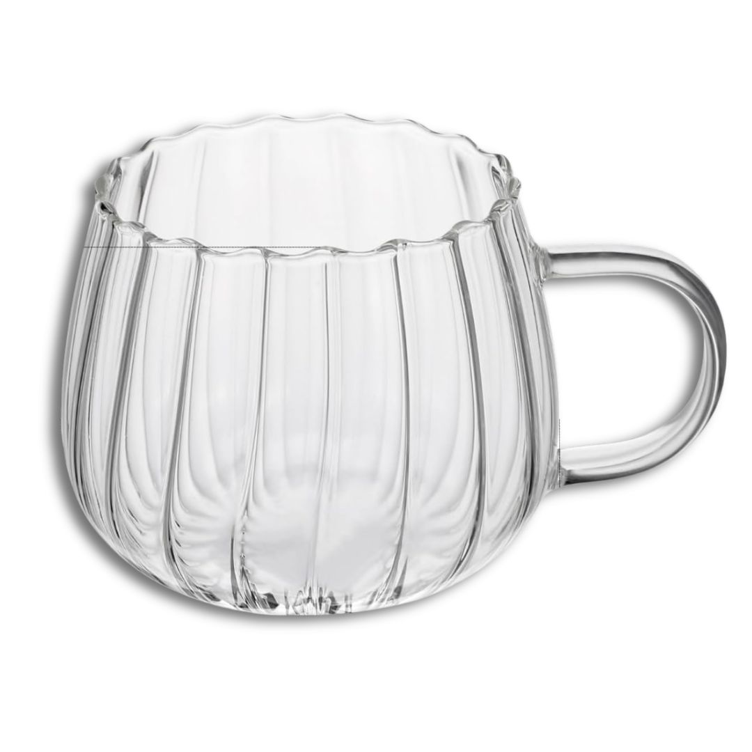 Pumpkin Shaped Clear Mug 2pc