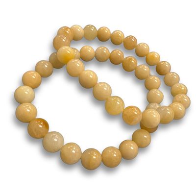 Yellow Aventurine Beaded Bracelet - 8mm
