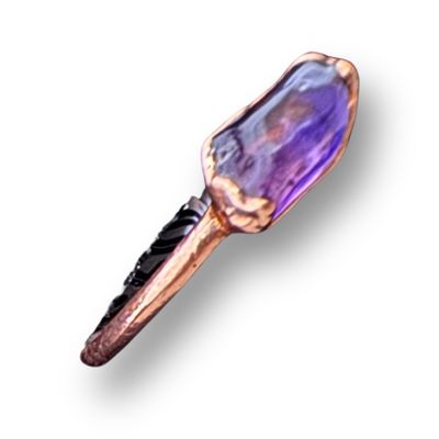 Handmade Copper Ring Amethyst (6.5)