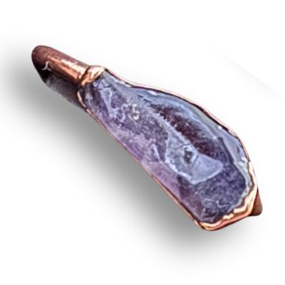 Handmade Copper Ring Amethyst (8.5)