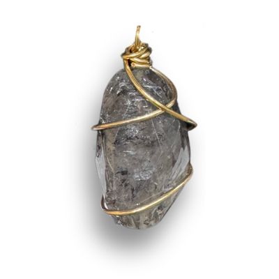 Garden Quartz Gold Wrapped Pendant