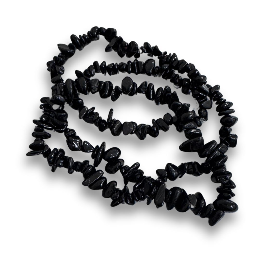 Black Tourmaline Crystal Chip Bracelet
