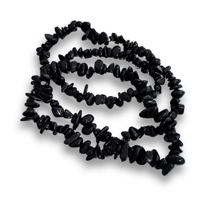 Black Tourmaline Crystal Chip Bracelet