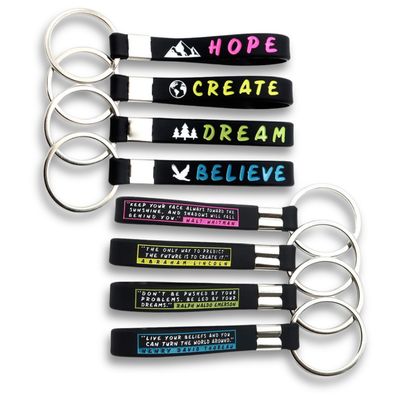 Inspirational Silicone Keychains