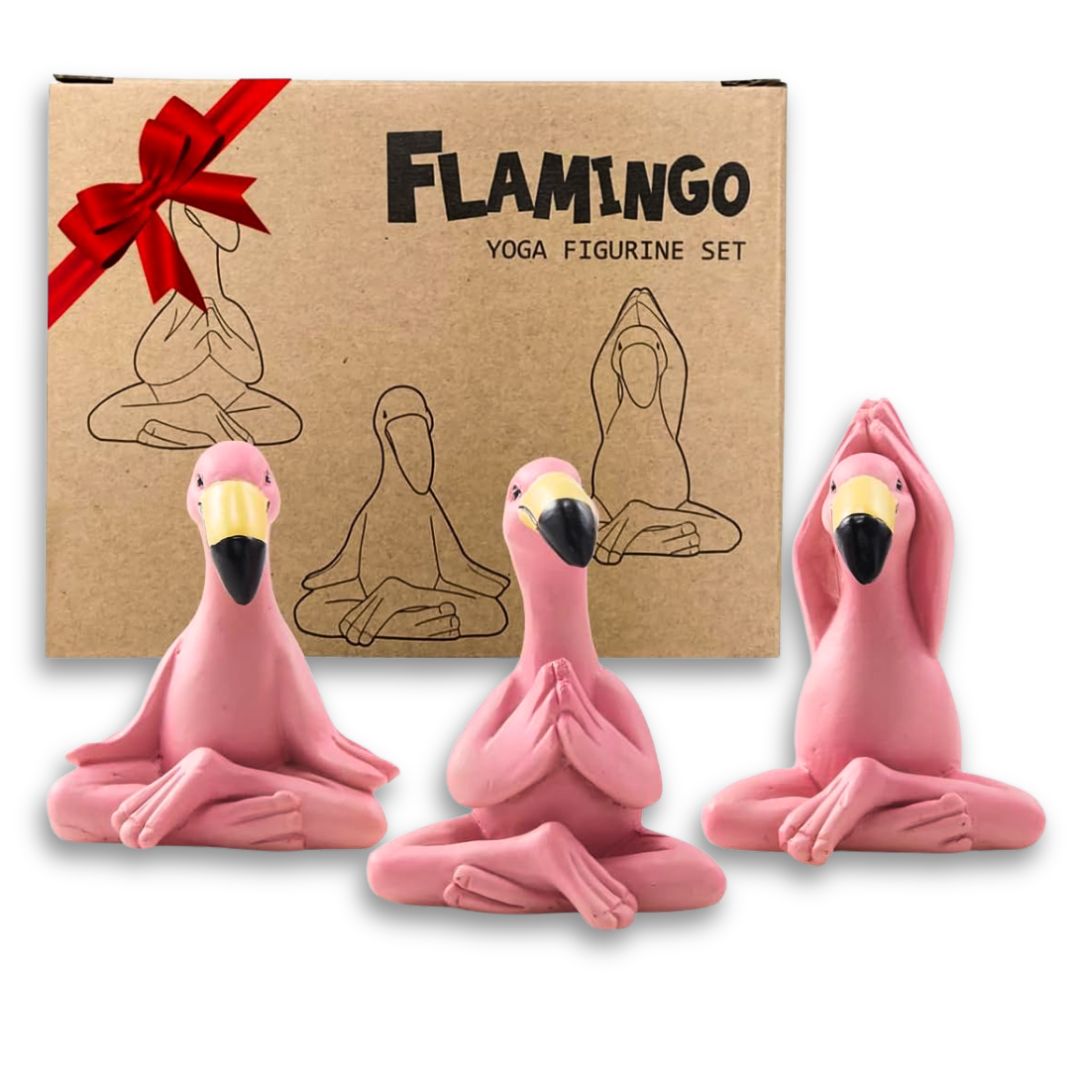 Flamingo Yoga Figurine Set
