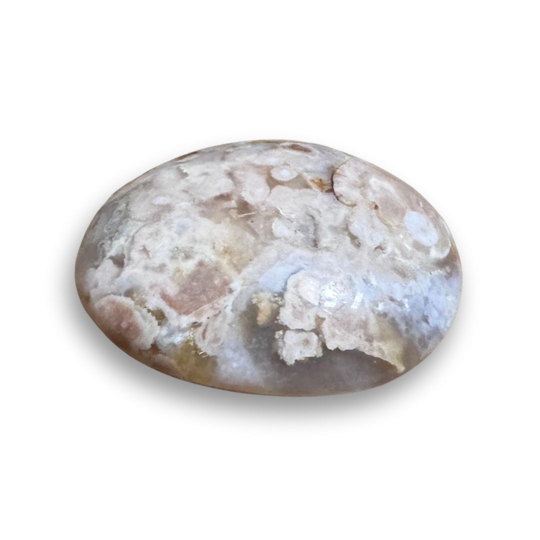 Flower Agate Palm Stone (89g)