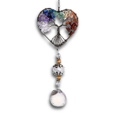 7 Chakra Tree of Life Crystal Suncatcher