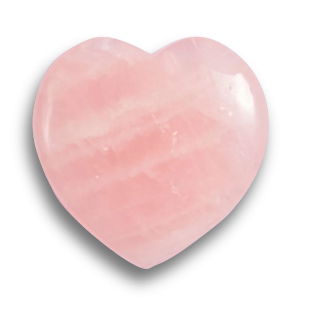 Rose Quartz Crystal Heart (1.5")