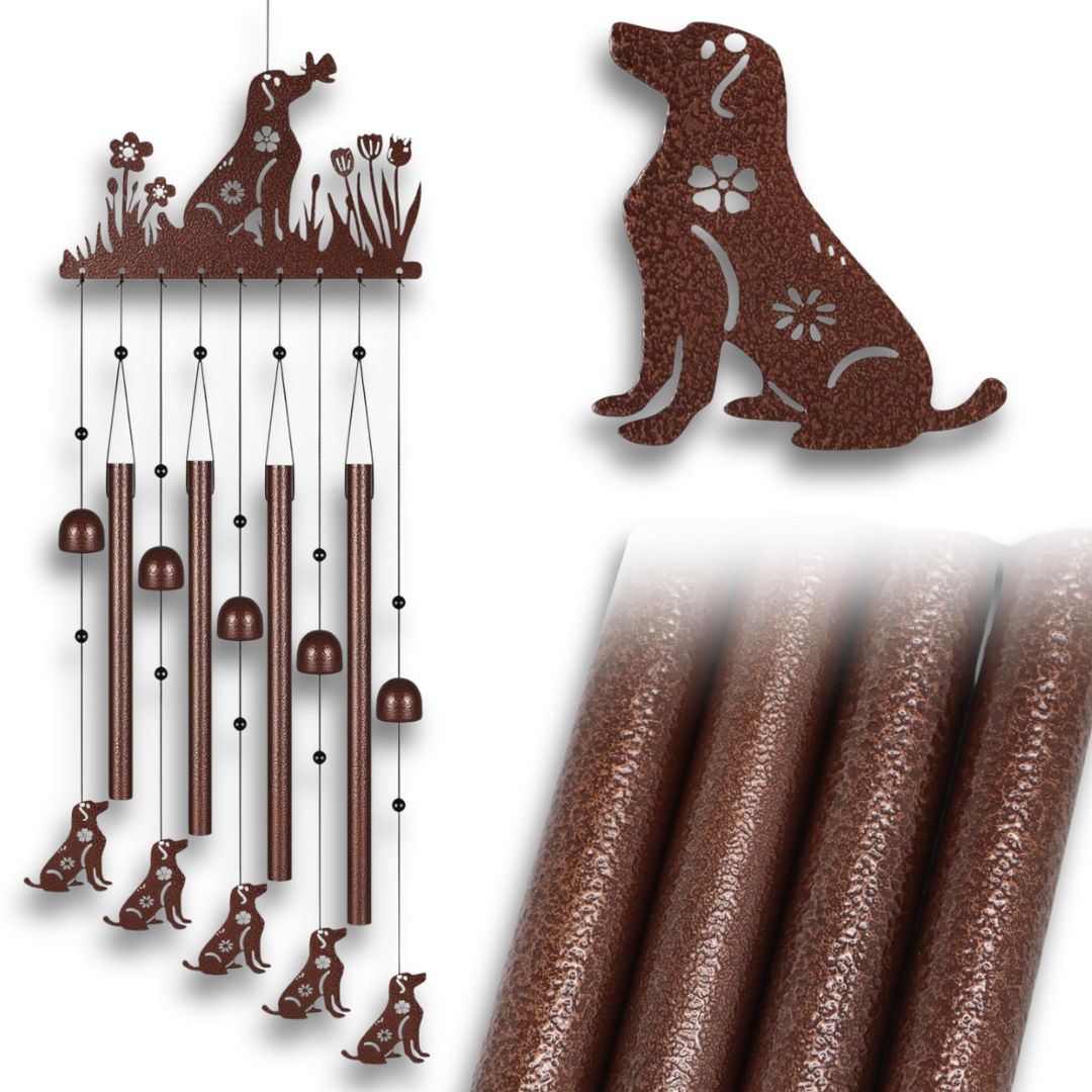 Bronzed Dog Bell Windchime