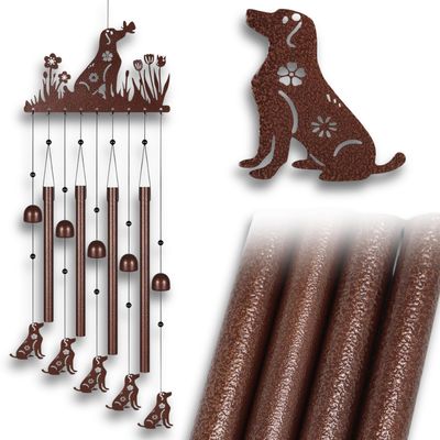Bronzed Dog Bell Windchime