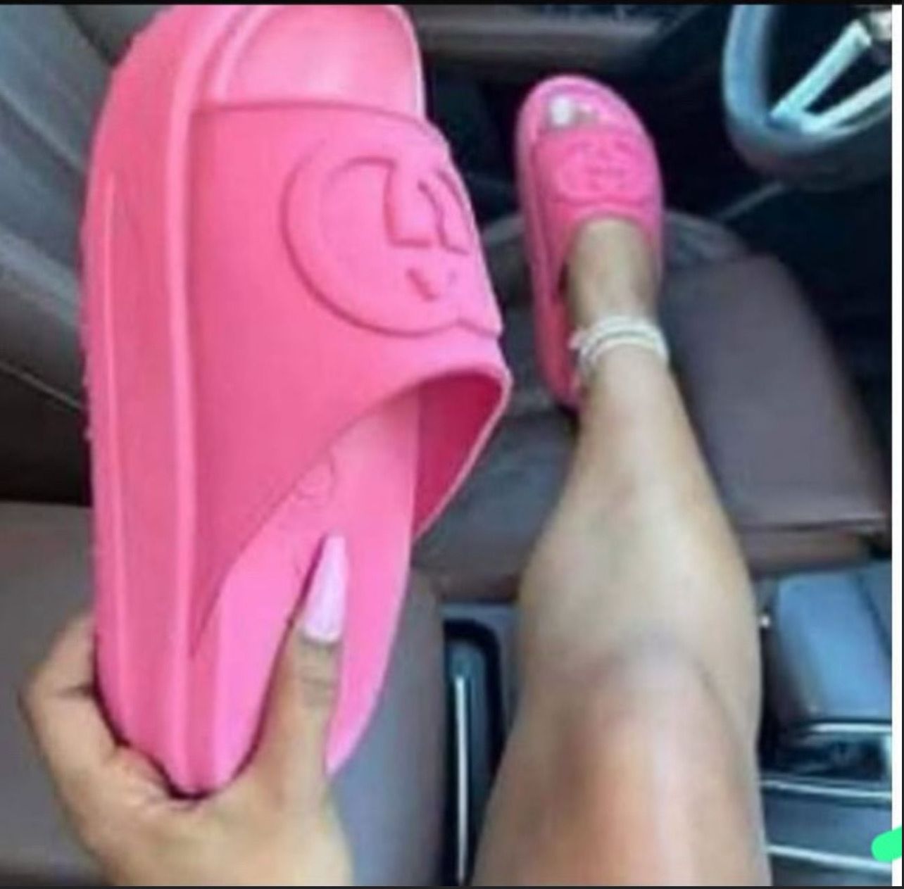 PINK G CLOG SLIDE