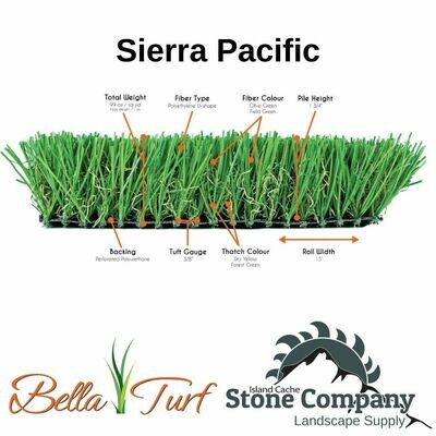 Sierra Pacific Synthetic Lawn - 99oz - 15' wide (sold by the foot( $5.35/sq.ft)
