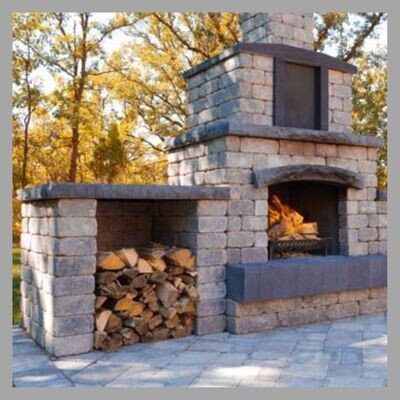 Outdoor Fireplace - Quarry Stone