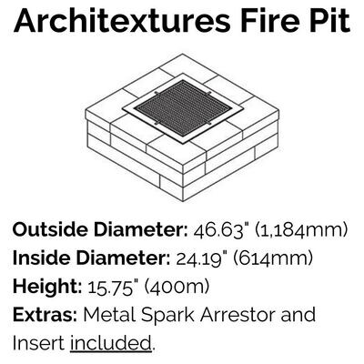 Barkman Architextures Fire Pit (ID: 24.19" OD: 46.63")