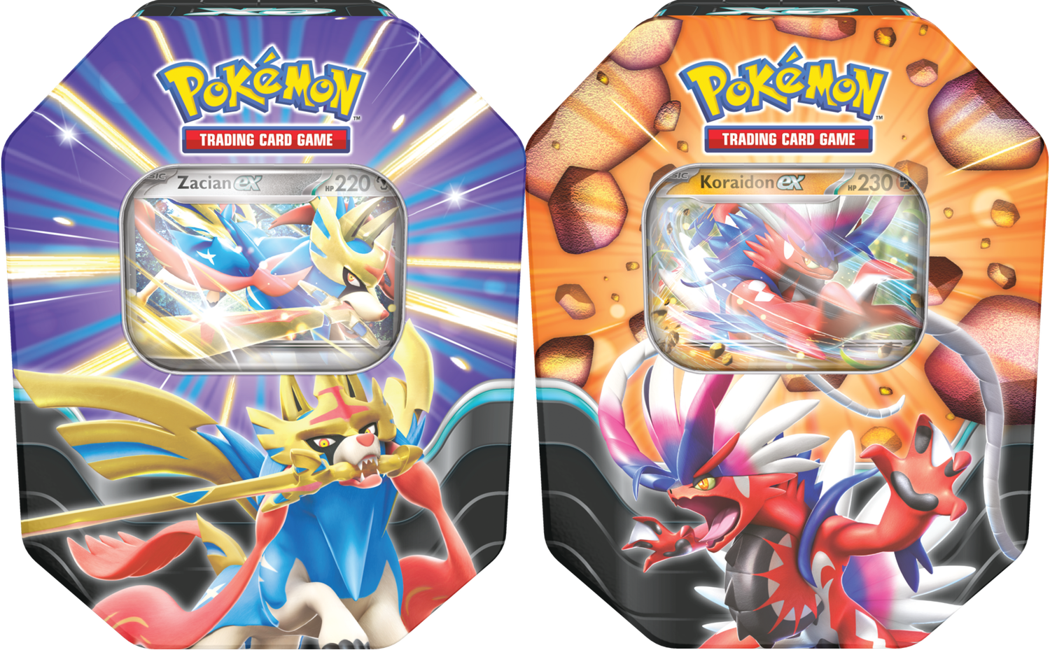 Pokémon Slashing Legends Tin – Zestaw 2 Puszek z kartami ex