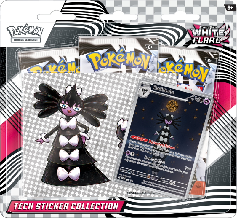 White Flare Tech Sticker - Gothitelle