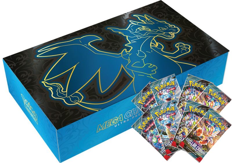 Zestaw Mega Charizard X ex – Ultra-Premium Collection z Stellar Crown - Boosterami