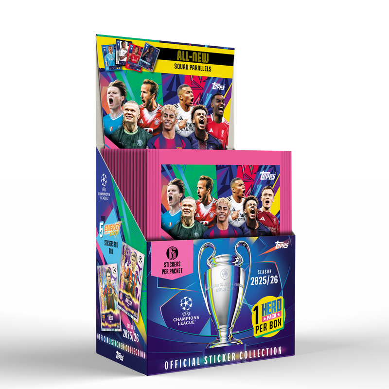 Champions League Stickers 25/26 - Box (50 saszetek)