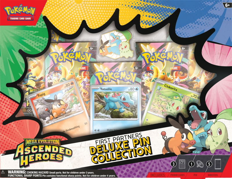 Pokemon TCG Mega Evolution Ascended Heroes Deluxe Pin Collection First Partners