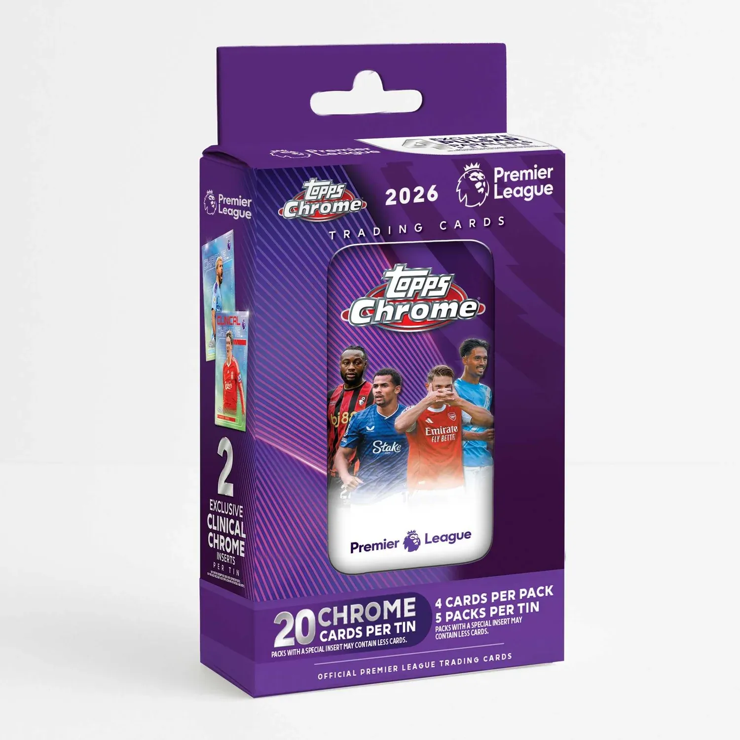 Topps Chrome Premier League 2026 Tin – karty piłkarskie