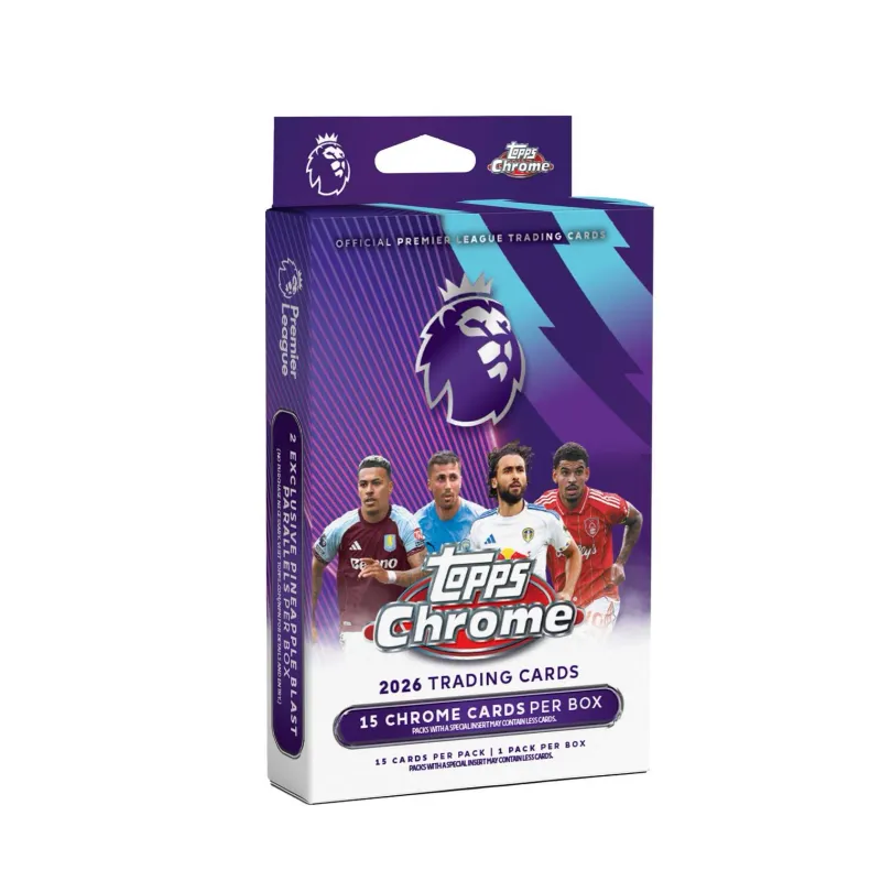 Topps Chrome Premier League 2026 Hanger Box – karty piłkarskie