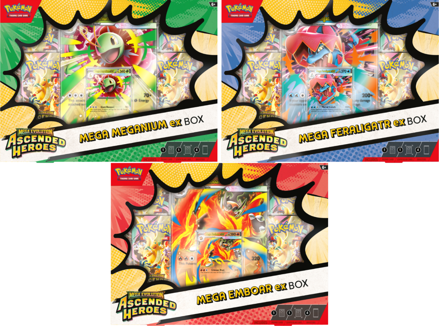 Pokémon TCG: Mega Evolution - Ascended Heroes - Mega ex Box – losowy box