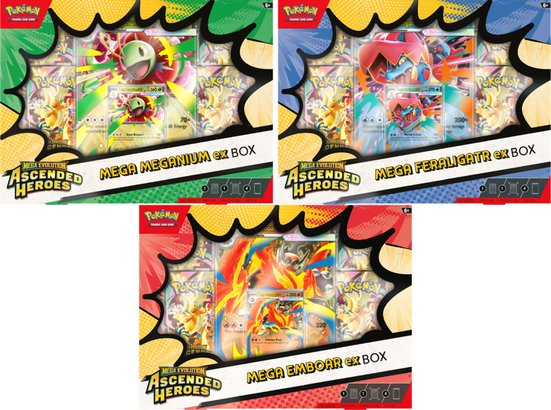 Pokémon TCG: Mega Evolution - Ascended Heroes - Mega ex Box – losowy box