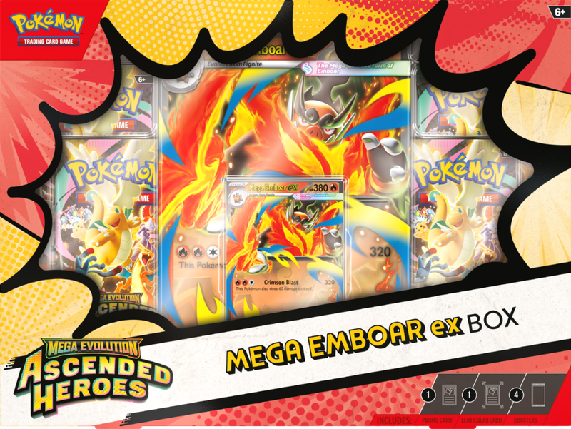 Pokémon TCG: Mega Evolution - Ascended Heroes - Mega ex Box – losowy box