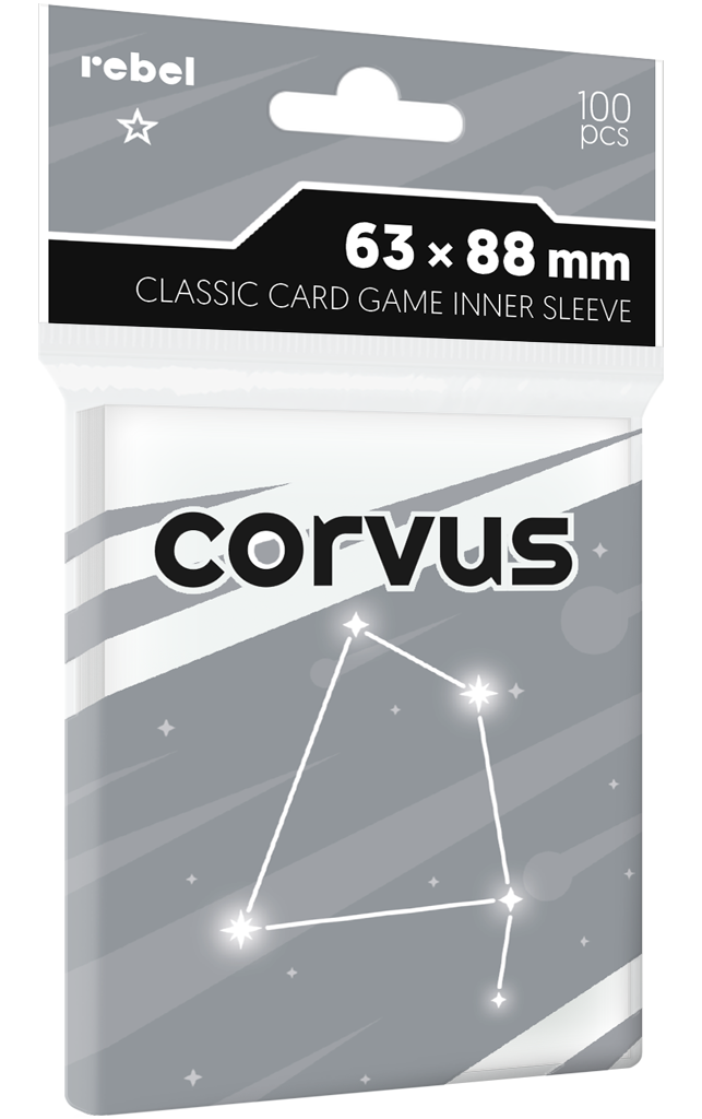 Koszulki na karty Rebel Corvus Inner Sleeve Light 63 × 88 mm – 100 szt.
