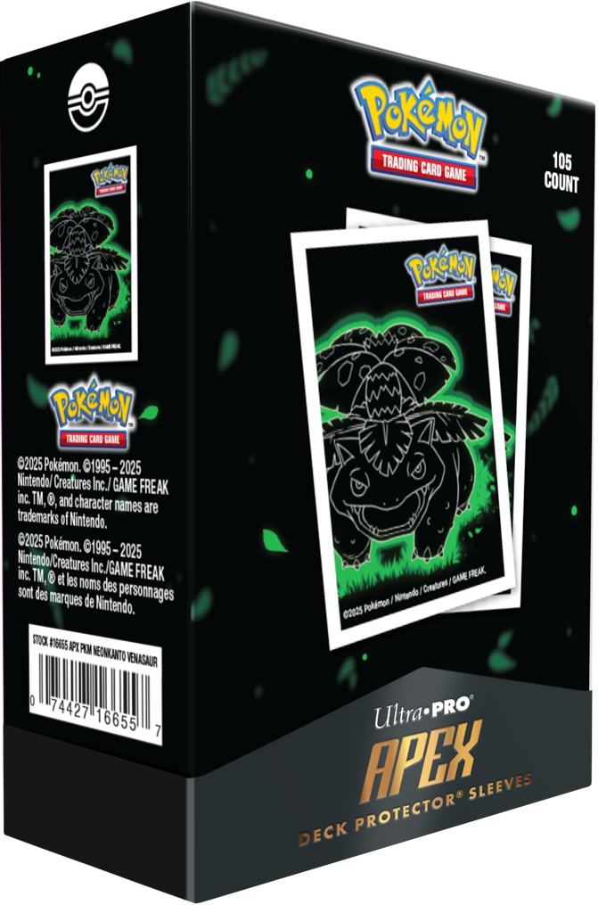 Pokémon - APEX Deck Protector Sleeves - Neon Kanto Venusaur (105 szt.)