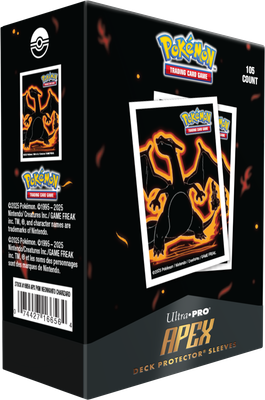 Pokémon - APEX Deck Protector Sleeves - Neon Kanto Charizard (105 szt.) Pokémon - APEX Deck Protector Sleeves - Neon Kanto Charizard (105 szt.)