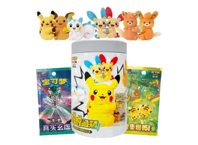 Pokémon TCG: Nuzzle Cheeks – Plush & Card Blind Box (Chiński) Pokémon TCG: Nuzzle Cheeks – Plush & Card Blind Box (Chiński)