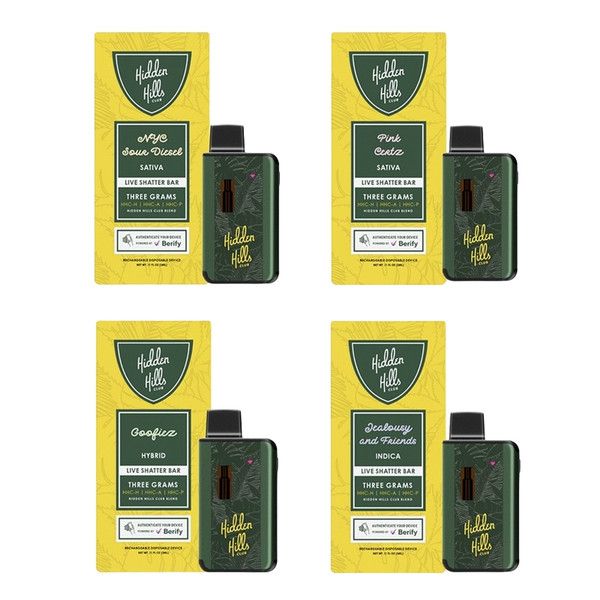 Hidden Hills 3G Live Shatter Bar