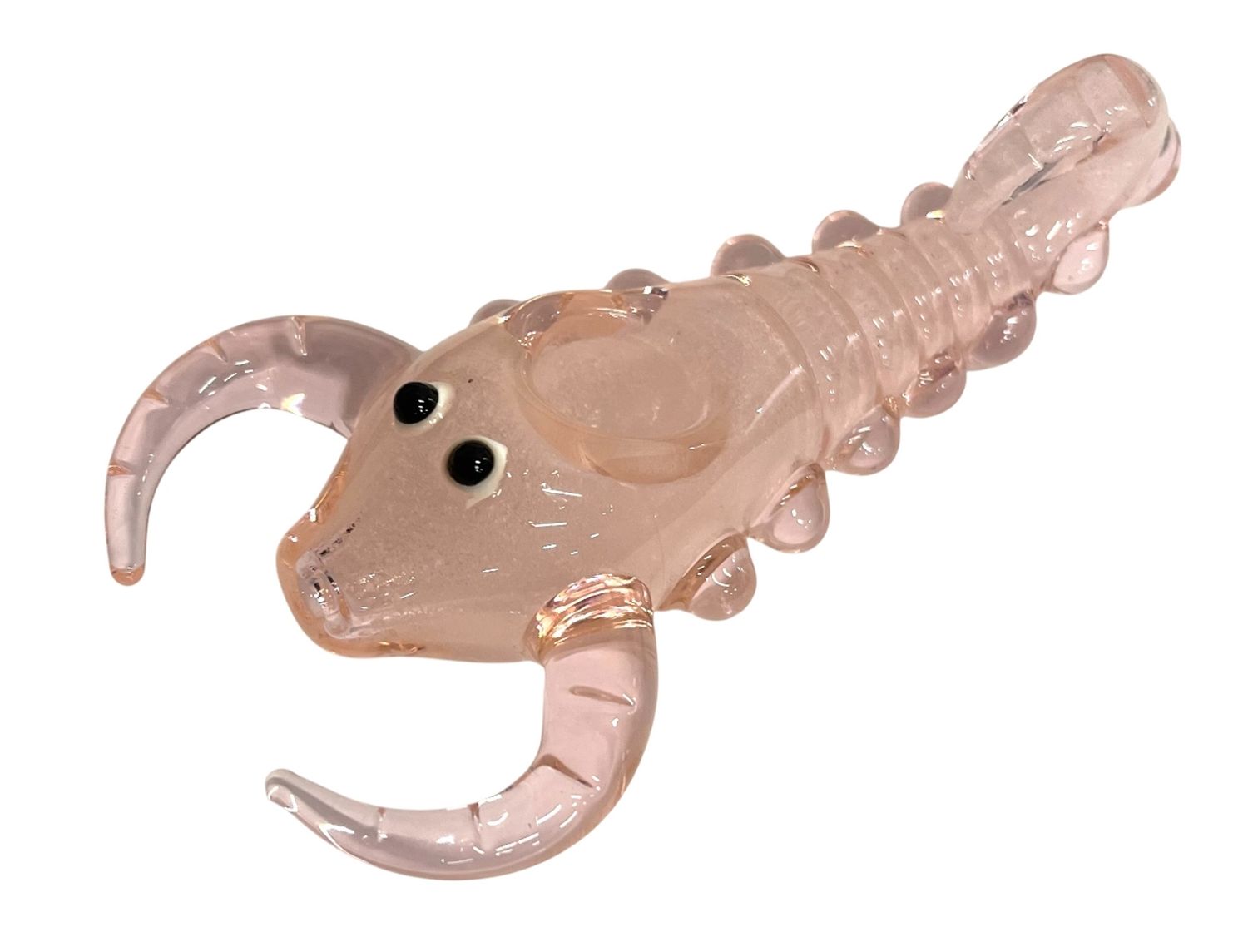 5&quot; GLOW IN THE DARK GLASS SCORPION HAND PIPE