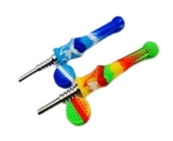 Silicone nectar collector w/ titanium tip &amp; lid