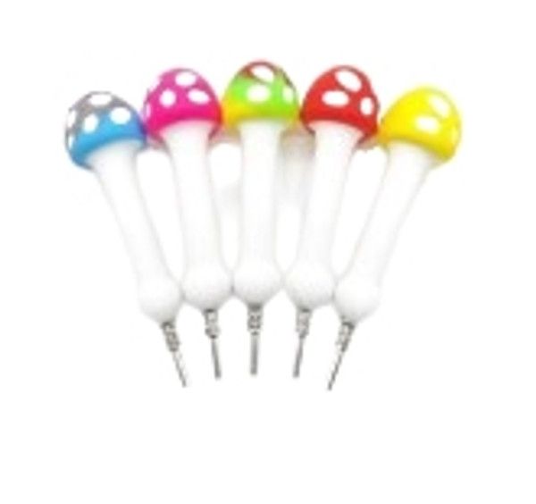 Silicone mushroom nectar collector w/ titanium tip