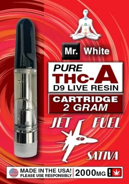 MR. WHITE PURE THC-A D9 LIVE RESIN 2G CARTRIDGE
